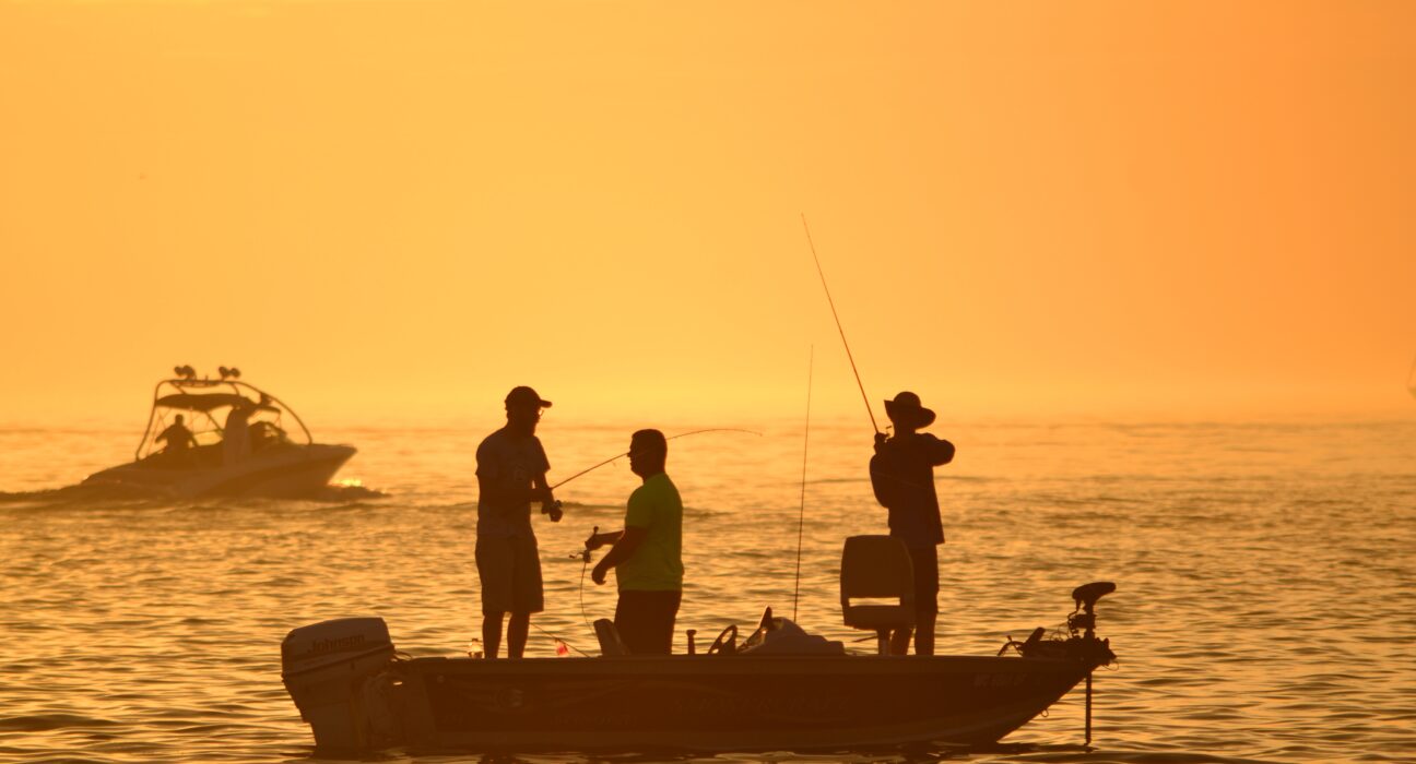 Three Fishermen On Their Boat At Sunset Golden Hou 2026 03 17 17 48 24 Utc